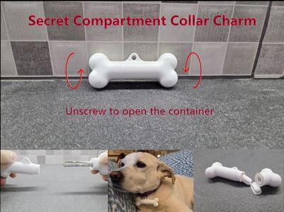 Dog Capsule Tag – Carry  Meds, Money, Info inside