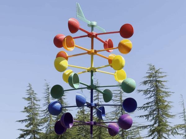 Modular Rainbow Wind Spinner (large)