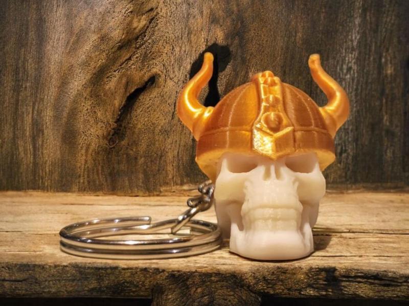 Viking Skull Keychain – 3D Printable Model