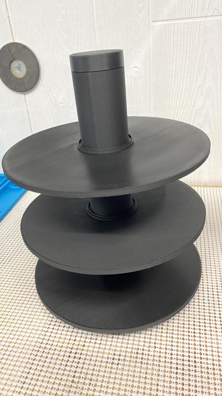 Display unit with stacking segments and cap - WIP