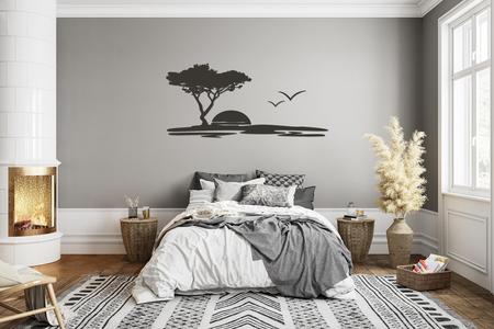 Sunset Island with Brids Wall Art