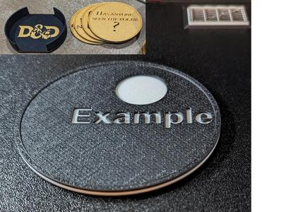 Customizable Coaster Set (add your own text and graphics)