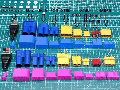 9 power plug protection caps, Male&Female.PLA/PETG