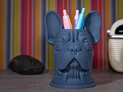 Bully Head Pen Holder - French Bulldog
