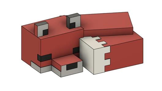 Minecraft Sleeping Fox