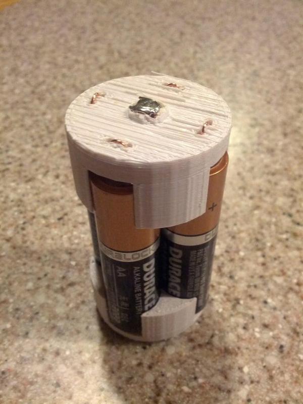 Battery adapter - Convert four AA to one D cell