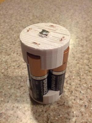 Battery adapter - Convert four AA to one D cell