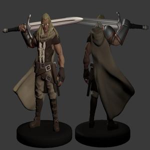 Human Barbarian/Fighter Miniature