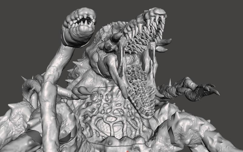 BIOLLANTE - GODZILLA KAIJU ARTICULATED HIGH-POLY STL 3D PRINTING