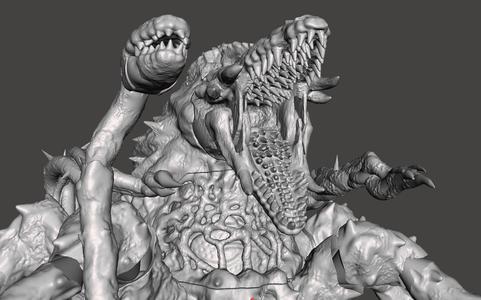 BIOLLANTE - GODZILLA KAIJU ARTICULATED HIGH-POLY STL 3D PRINTING