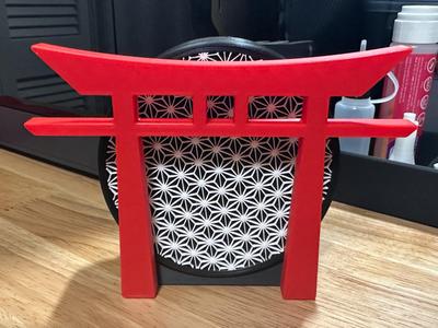 Japanese Pattern Drink Coasters with Stand