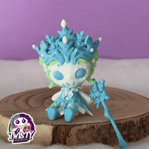 ❄️♛ 🤍Iselyn - The Winter Sovereign  - Articulated Model -colored file included🤍♛ ❄️