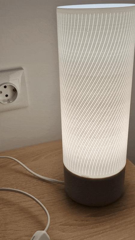 Desk lamp SPIRAL | lamp with socket E14 | Lampshade