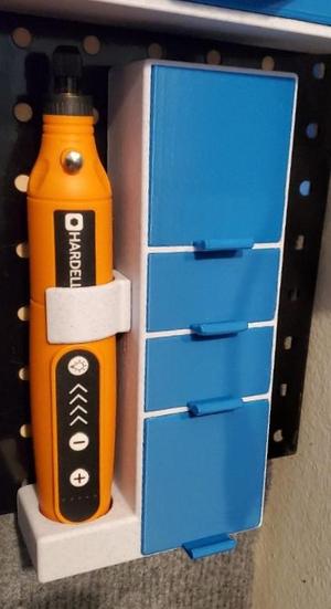Cordless Rotary Tool Holder with Bit/Consumables Storage
