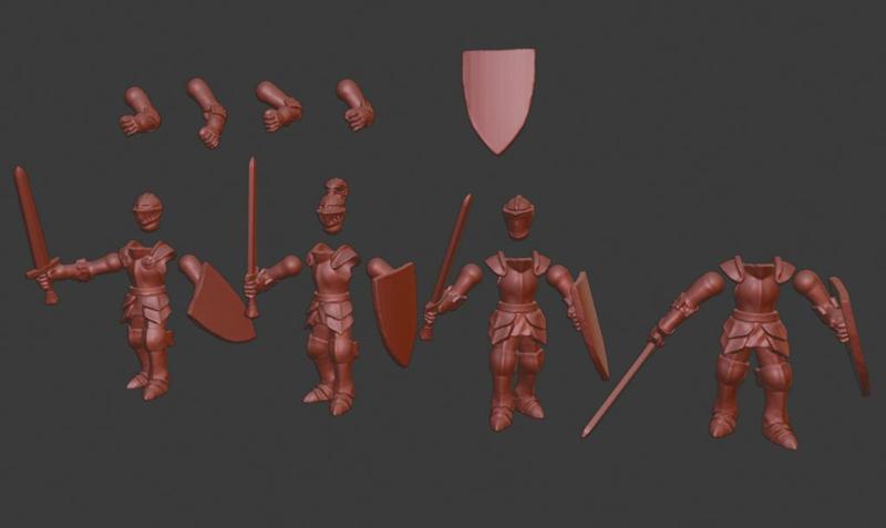 Knight Infantry Miniatures (new version)