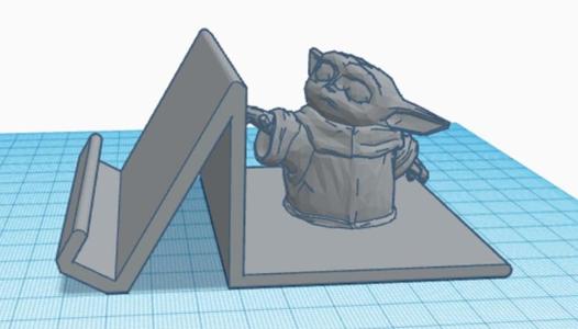 Baby Yoda phone stand