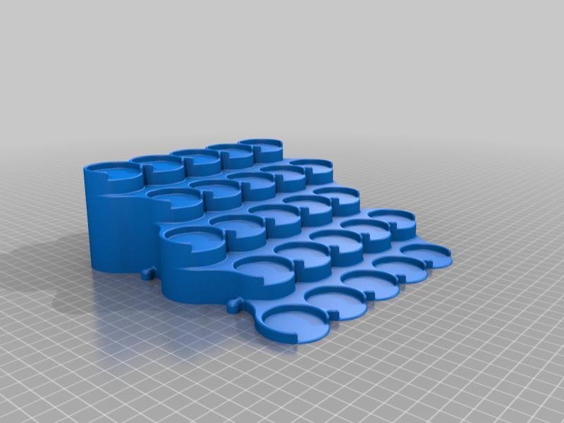 Expandable interlocking paint rack for Citadel paints