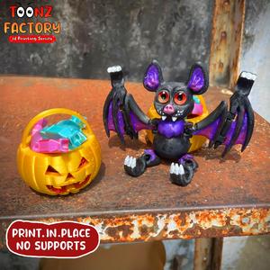 Flexi Print In Place Cute Halloween Bat Articulated