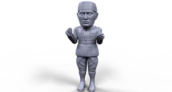 Benito Mussolini stylized high quality 3D printable miniature