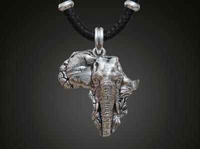 Pendant African elephant