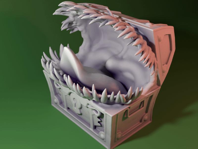 Giant Mimic dnd mini Mimic D&D model Dungeons and Dragons