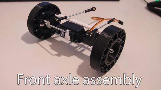 Printed truck V2: Front axle