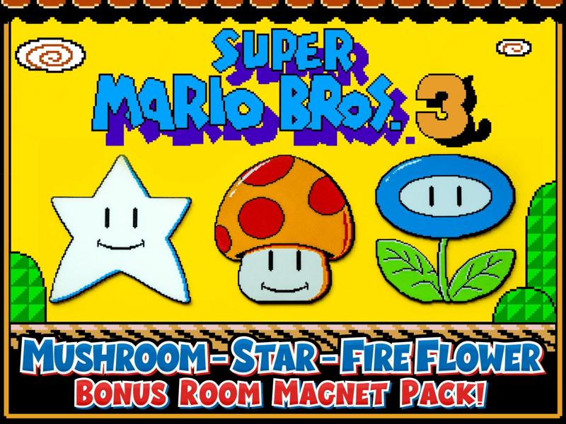 Super Mario Bros 3 Mushroom Star Fire Flower Pack!