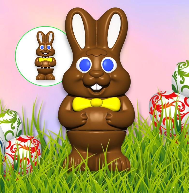 Chocolate Candy Easter Bunny Rabbit Flexy Toy
