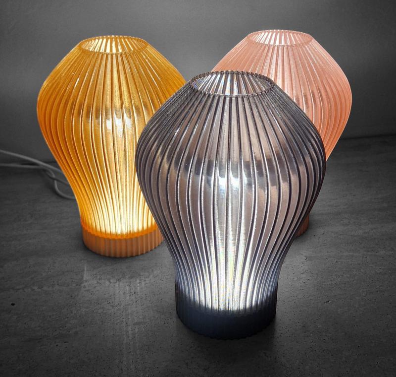 Lucidglow lamp - Elegant Ribbed LED Table Lamp
