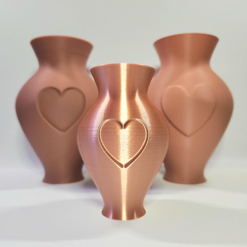 'Enduring Love' Decorative Hearts Flower Vase :: Home Decor