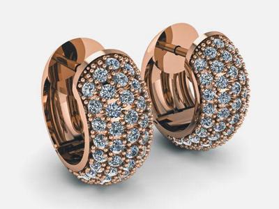 Diamond Hoops Earrings