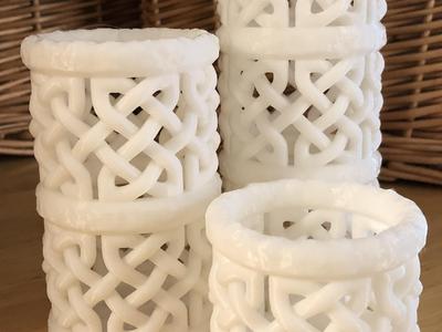 Cylindrical Celtic Knot Vase (Single Panel)