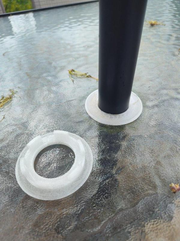 Glass Table Umbrella Collar