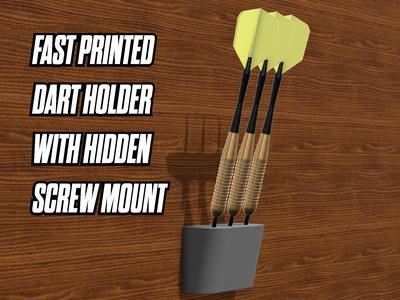 FAST PRINT DART HOLDER WITH HIDDEN SCREW MOUNT