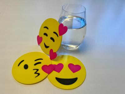 Love Emoji Coaster Set – Fun & Functional! 