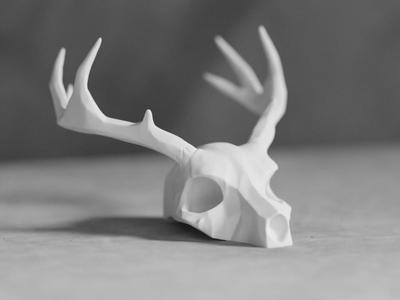 Ethereal Stag Skull Sculpture
