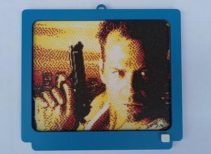 Mini TV frame showing Die Hard