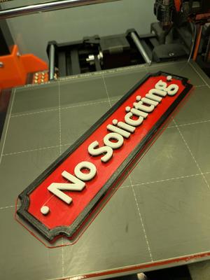 Parametric No Soliciting sign