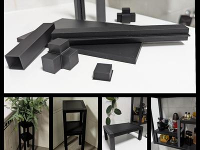 This modular shelving system is compatible with Ikea Enhet