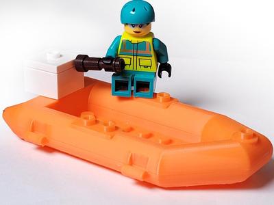 Ponton boat RIB compatible with danish brick 75977