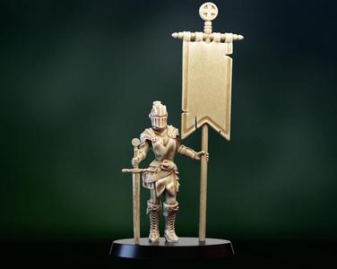 Female knight crusader standard bearer