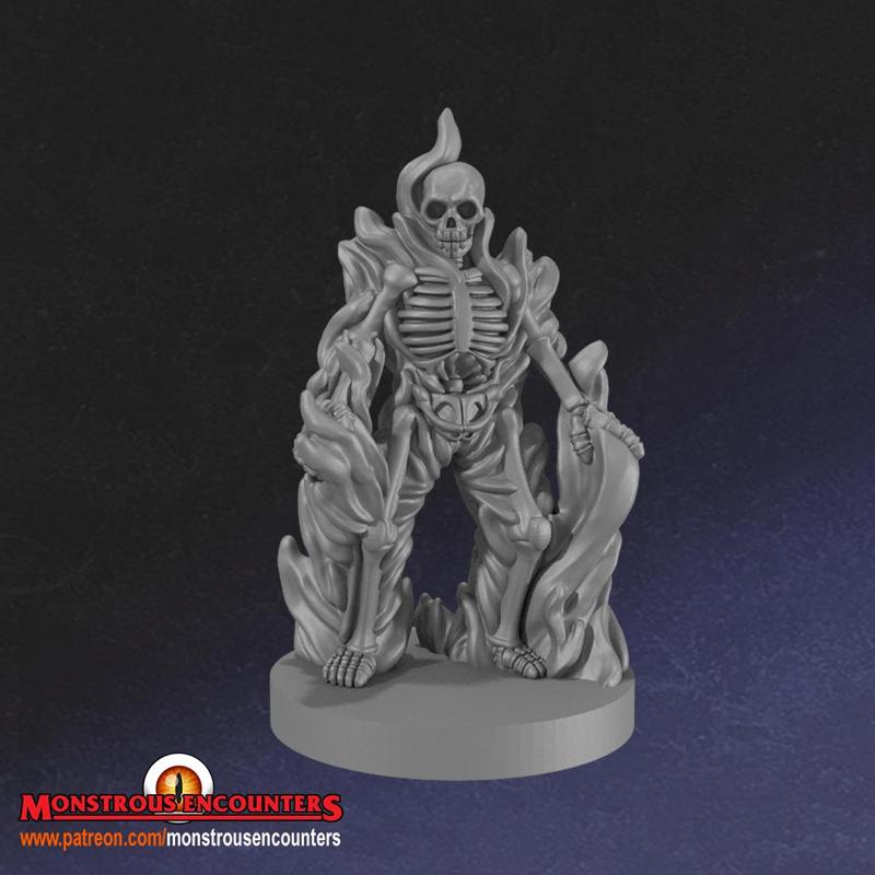 Flaming Skeleton (SUPPORTLESS)