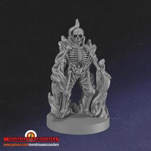 Flaming Skeleton (SUPPORTLESS)