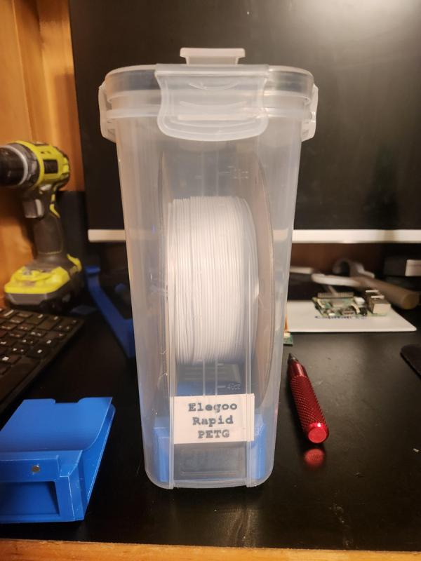 Modified Cereal Container Filament Storage