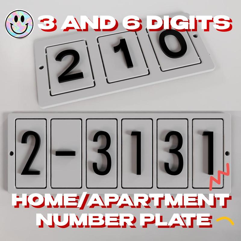 Home Number Plate 3 and 6 digit