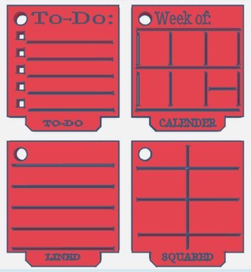 Post-it Note Stencils/Outlines