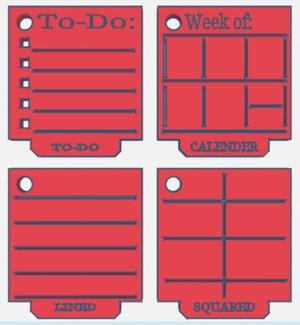 Post-it Note Stencils/Outlines