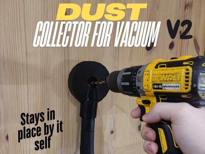 Drill dust adapter for vacuums (Round Version)