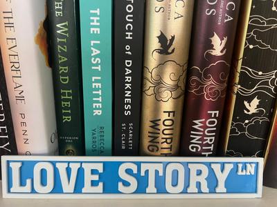 Bookshelf Sign – Love Story Ln – Street Sign