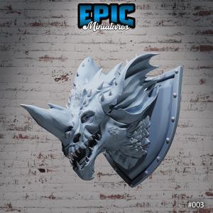 Blue Dragon Wall Trophy / Drake Decoration / Collectible Monster / Fantasy Figure / Magical Beast Statue / Legendary Draconic Army